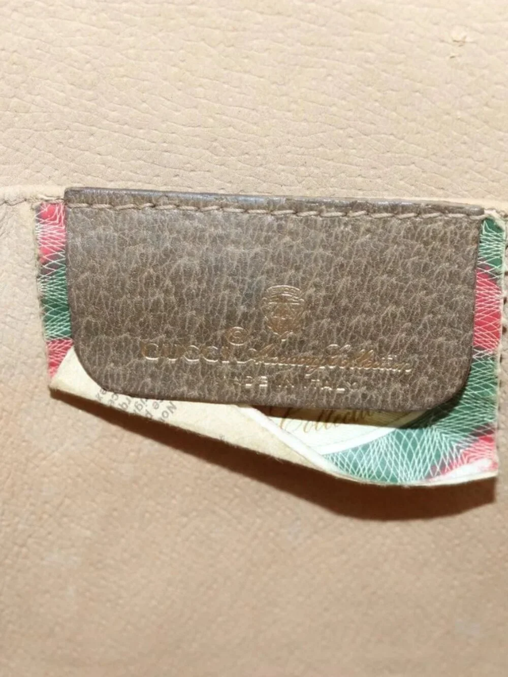 GUCCI GG Supreme Web Sherry Line Clutch Bag PVC Beige Gold 89 01 030 Auth 84639 - Picture 8 of 16